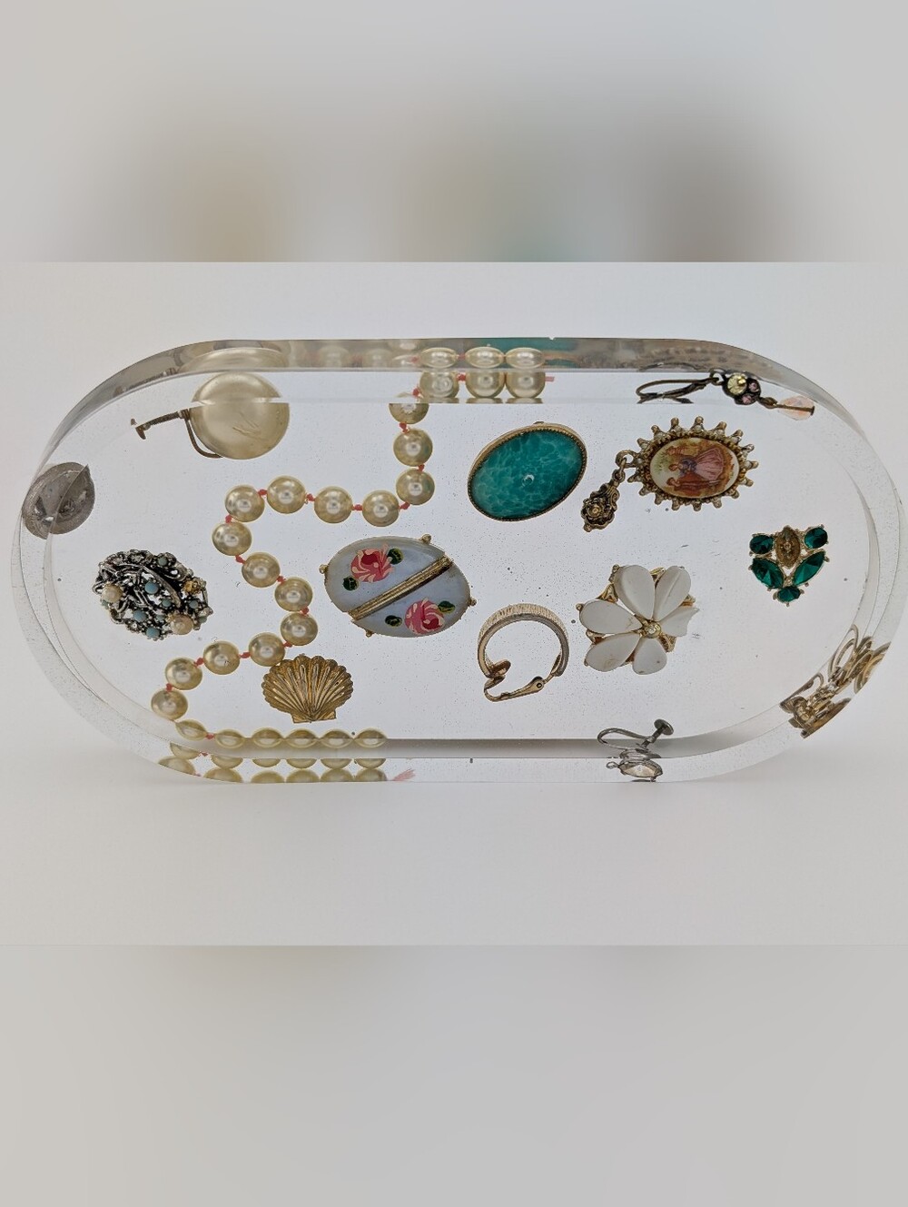 Handmade Jewelry Tray Vintage Upcycled Decor Gift